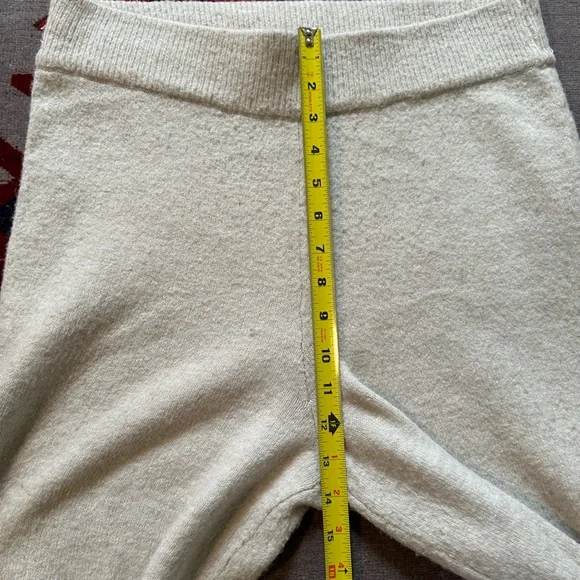 H&M Oatmeal Cloud Knit Wide Leg Lounge Pants - Picture 7 of 8